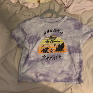 Purple and white tie-dye T-shirt